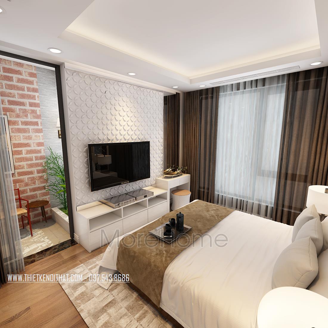 Thi công phòng đơn khách sạn 3 sao hiện đại